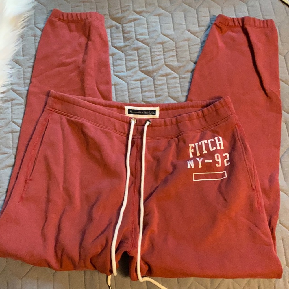 Red A&F sweatpants